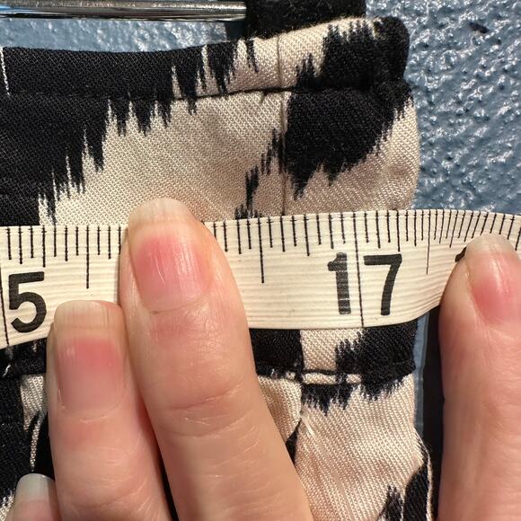 NWT Old Navy Size Large Animal Print Trouser Pants Palazzo Pants Black White - Picture 7 of 10